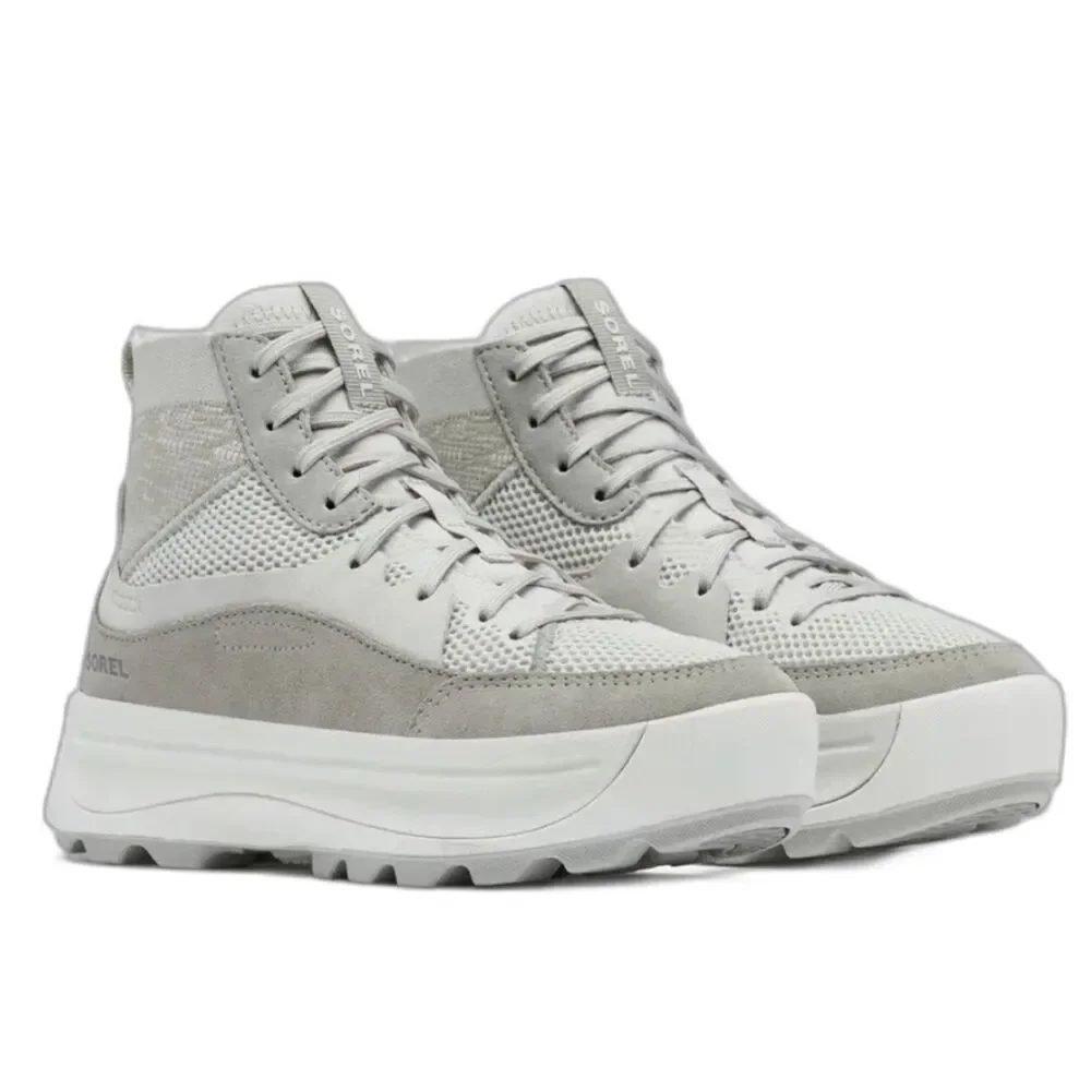 Sorel ONA 503 Mid Platform Sneakers Grey Moonstone Dove Size 8